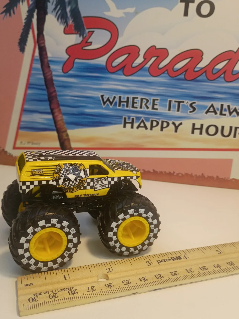 Hot Wheels Monster Truck Taxi 1/64 Scale Loose